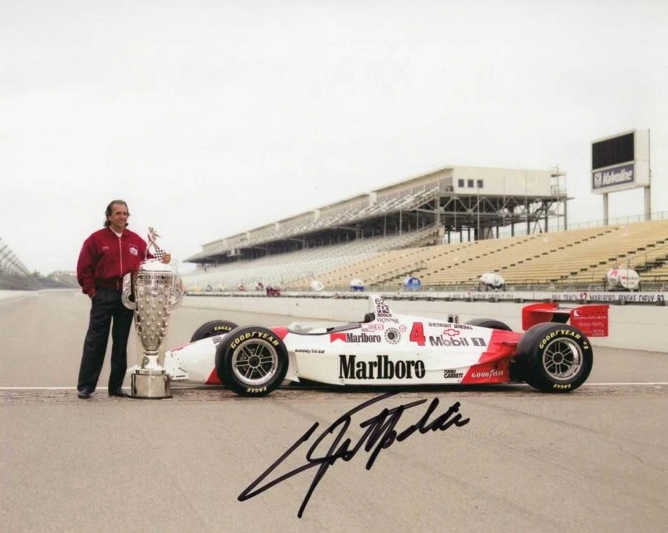Foto 8x10 del ganador de la Indy 500 1993 autografiada por Emerson Fittipaldi Foto 1 de 1
