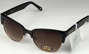FOSSIL FW148 Women's 56mm Tortoise Frame Brown Lens Designer Sunglasses NEW - Picture 1 of 3
