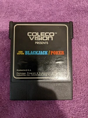 Ken Uston Blackjack/Poker ColecoVision cart only 1982 - Image 1 of 3