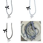 Elegant Beaded Bowknot Necklace Fashion Collar Necklace Clavicle Chain Choker