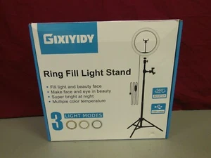 LED Selfie Ring Fill Light Stand Circle Light Makeup/Live Stream w/ Phone Holder - Picture 1 of 2