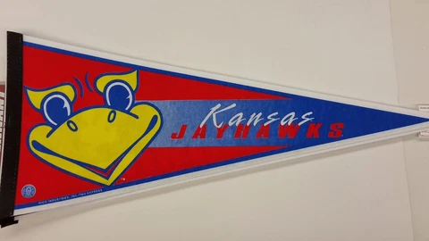 NCAA Kansas Jayhawks 12" x 30" Pennant, NEW Cover