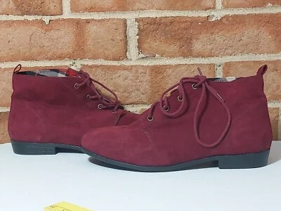 ЖЕНСКИЕ FOREVER 21 ЗАМШЕВЫЕ ТУФЛИ НА ЛОДЫЖКЕ РАЗМЕР 10 ОТЛИЧНОЕ СОСТОЯНИЕ БОРДОВЫЙ - Изображение 1 из 4