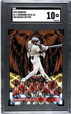 2022 Donruss UL-Fernando Tatis Jr. UNLEASHED /999 SGC 10 GEM MINT - Image 1 of 2