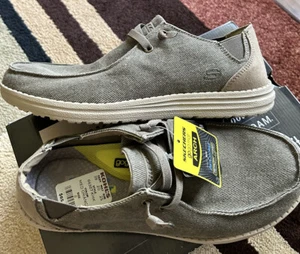 Zapatos sin cordones de lona Skechers Melson-Raymon para hombre talla 8 66387/KHK NUEVOS EN CAJA - Imagen 1 de 13