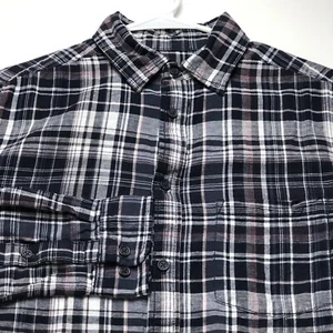 Goodfellow Button Up Shirt Men's Small Multicolor Plaid Pocket Long Sleeves Work - Picture 1 of 8