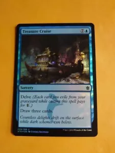 Treasure Cruise. KTK Sorcery Magic the Gathering Card. foil version - Picture 1 of 3