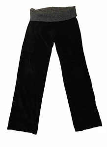 Zara Girls Black Velvet Jogger Pants Wide Elastic Pull & Tie Waist Wide Leg 11 - Picture 1 of 7