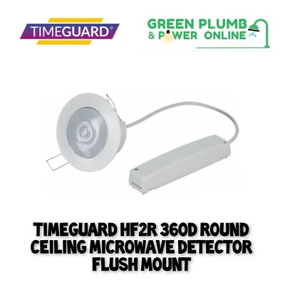 Timeguard HF2R 360° Round Ceiling Microwave Detector  Flush Mount - PIR Movement - Image 1 of 3