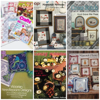 Needlepoint Designs Book Godey's LOT of 9 Hopscotch Classic Pattern cross stitch - Image 1 of 4