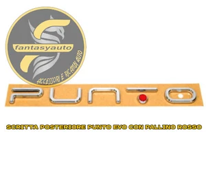 Fiat Punto Evo Sigla Fregio Scritta Emblema Posteriore Con Pallino Rosso 43320 - Foto 1 di 2