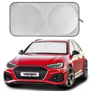 Windshield Foldable Car Sun Shade Blocks UV Rays Sun Visor Protector Medium - Picture 1 of 9