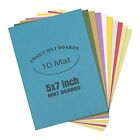 10 Pack Uncut Picture Mat Boards for Frame, Print, Artwork Assorted Colors