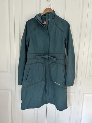 MERRELL WOMENS WATERPROOF OPTI SHELL HOODED JACKET RAINCOAT MEDIUM TEAL - Image 1 of 4