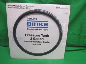 Genuine Binks 83-1419 2 Gallon Pressure Tank Solvent Resistant Gasket New Sealed - Picture 1 of 1