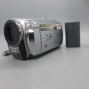 JVC Everio GZ-MS120SEK Handheld High Definition HDD Camcorder Silver Tested - Picture 1 of 8