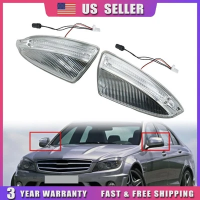 For Benz W164 ML350 ML550 LH+RH Door Side Mirror Turn Signal Light 1649061400 Foto 1 de 4