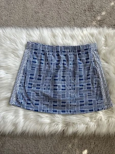 J McLaughlin Blue Geometric Catalina Cloth Stretch Golf Skirt Sz XL - Picture 1 of 12