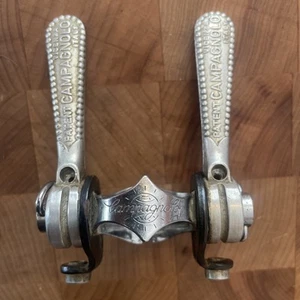 Vintage CAMPAGNOLO RECORD Shift Levers 1014 w/Black Cable Guide. (NJ) - Picture 1 of 4