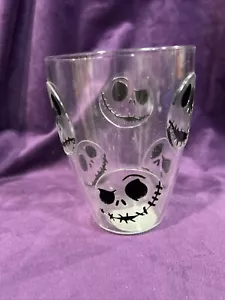 NUOVA TAZZA DI HALLOWEEN JACK SKELLINGTON FACES RESINA PLASTICA TRASPARENTE - Foto 1 di 11