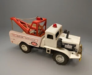 Vintage 1970’s Daisy-Matic Plastic/Tin Battery Operated 24 HR Wrecker Tow Truck - Picture 1 of 22