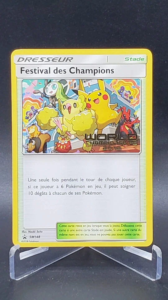 2018 Champions Festival FRENCH World Championship Promo Pokemon Card SM148 - Image 1 of 1