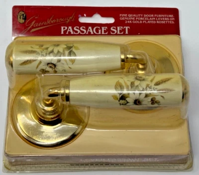 Vintage Gainsborough Passage Set Porcelain 24k Gold Handle New No.205 - Image 1 of 4