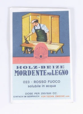 PRL) MORDENTE LEGNO 023 ROSSO FUOCO SOLUBILE ACQUA DOSE 250/500 cc. WILBRA-DESIO - Immagine 1 di 2