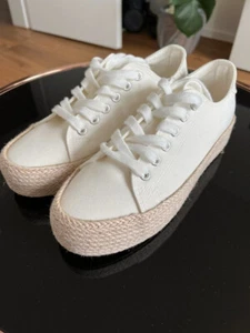 Reserved Weiße Jute Schuhe Sommer Espadrilles 37 - Bild 1 von 3