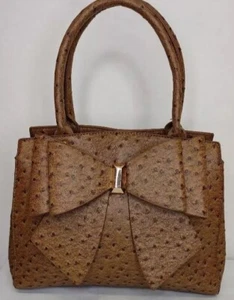 Grossi Fliege Handtasche Ostritch Kunstleder Handtasche Umhängegurt - Bild 1 von 9