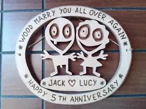 5th wedding anniversary gift. Funny anniversary gift for husband. Couples gifts - Picture 1 of 2