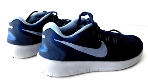 Nike Mens 9 Free RN 2018 Thunder Blue Gunsmoke Obsidian Running Shoes Flyknit - Picture 1 of 9