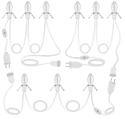 Accessory Cord with 3 LED Light Bulbs, 8.2 Ft Indoor Blow Mold Light Cord - Image 1 of 4