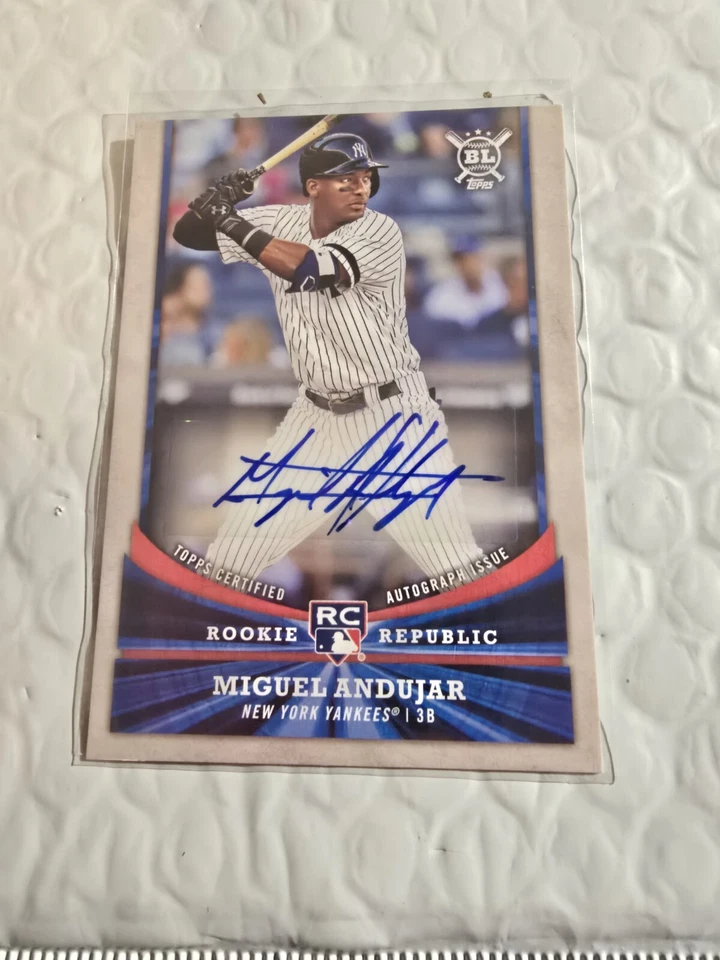 3018 Topps Big League Miguel Andujar #RR-MA Auto Rc Yankees - Image 1 of 2