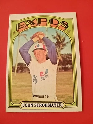 1972 topps baseball john strohmayer and billy champion semi high no. - Image 1 of 4