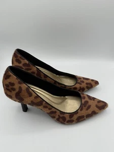 Heftige Leopardenmuster Heels Größe 9 Haarwade spitz zulaufend Y2K Pinupcore Glam - Bild 1 von 10