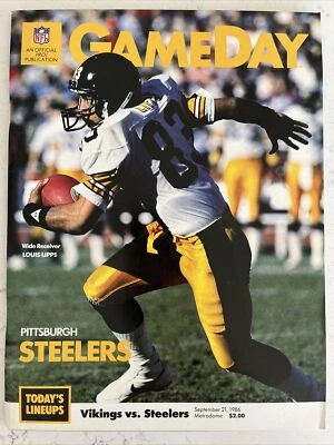 NFL GameDay Program September 21, 1986 Vikings Vs Steelers,Clean! (B56) - Image 1 of 2