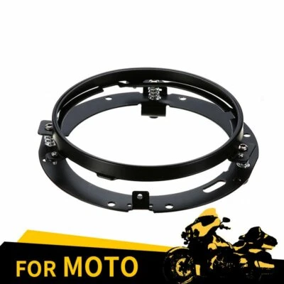 Adaptador de soporte de anillo de montaje de faros LED de 7 pulgadas redondo para Harley Jeep Wrangler Foto 1 de 4