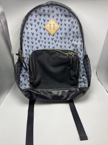 Mossimo Supply Co. Canvas Black Blue Heart Backpack - Picture 1 of 12