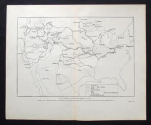 Vintage Map: United States of America 1800-1837, A History of Exploration, 1934 - Picture 1 of 4