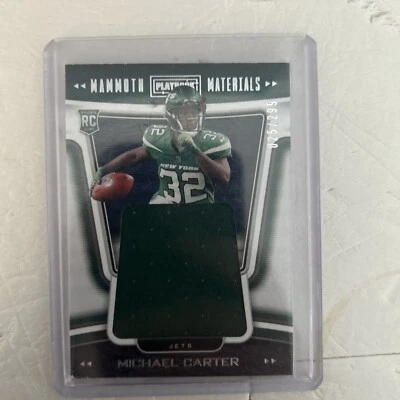 2021 Panini Playbook Football Michael Carter Mammoth Materials /299 Rc Patch - Image 1 of 2