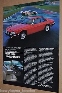 1989 Jaguar advertisement page, JAGUAR XJ-S, with Castrol XJR-9 race car - Foto 1 di 3