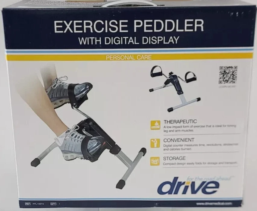 Drive Medical RTL10273 Deluxe Folding Exercise Peddler with Electronic Display - Image 1 of 1