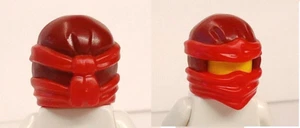 LEGO RED Ninja Face Mask Ninjago KAI Tie Scarf Warrior Minifigure Dark Red Tied - Picture 1 of 1