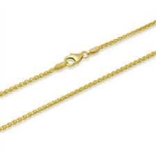 2mm 18K Gold Plated Sterling Silver 925 Italian SPIGA WHEAT Link Chain Necklace