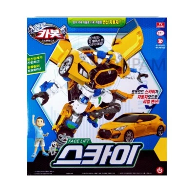 Hello Carbot Veloster SKY Yellow Police officer Transforming Robot Toy - Image 1 of 4