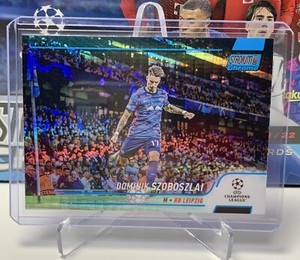 2021-22 Topps Stadium Club Chrome UEFA Dominik Szoboszlai Blue Prism #39