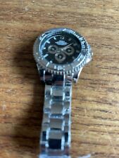 Ladies/Gents ROSRA Fashion SS Black Face Watch & Band W972