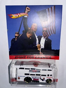 Hot Wheels Donald Trump 2024 Fight for America Problem Decker London Bus-limitado - Imagen 1 de 9