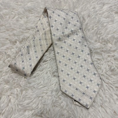 Галстук Valentino цвета слоновой кости цветочный текстурированный шелковый галстук повседневный итальянский мужской - Изображение 1 из 4